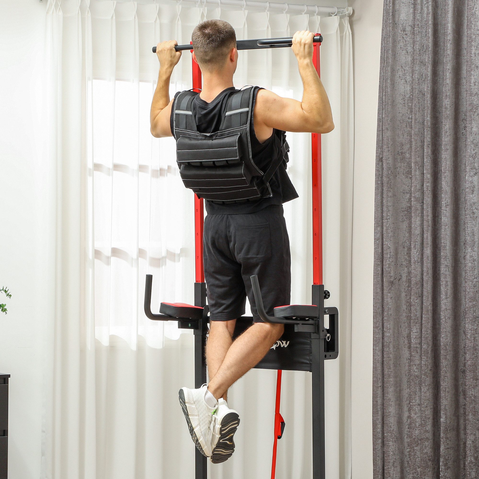 SPORTNOW Gewichtsweste verstellbar, 15kg mit Reflektierenden Streifen, (Trainingsweste, 1-tlg., Laufweste), für Gewichtheben, Laufen und Fitness, Körpergewichtstraining