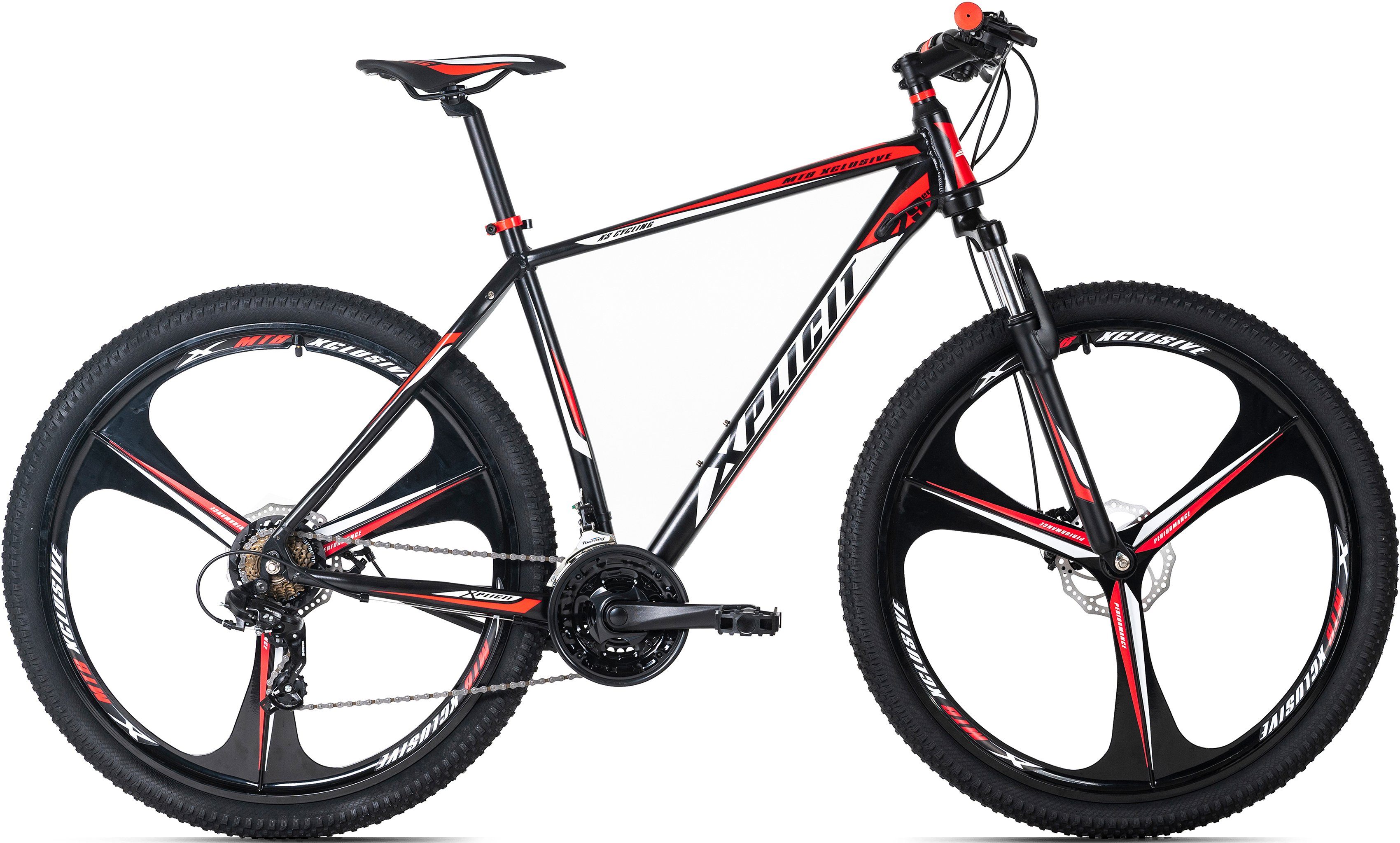 KS Cycling Mountainbike Xplicit, 21 Gang Shimano Tourney Schaltwerk, Kettenschaltung, für Herren, Kettenschaltung
